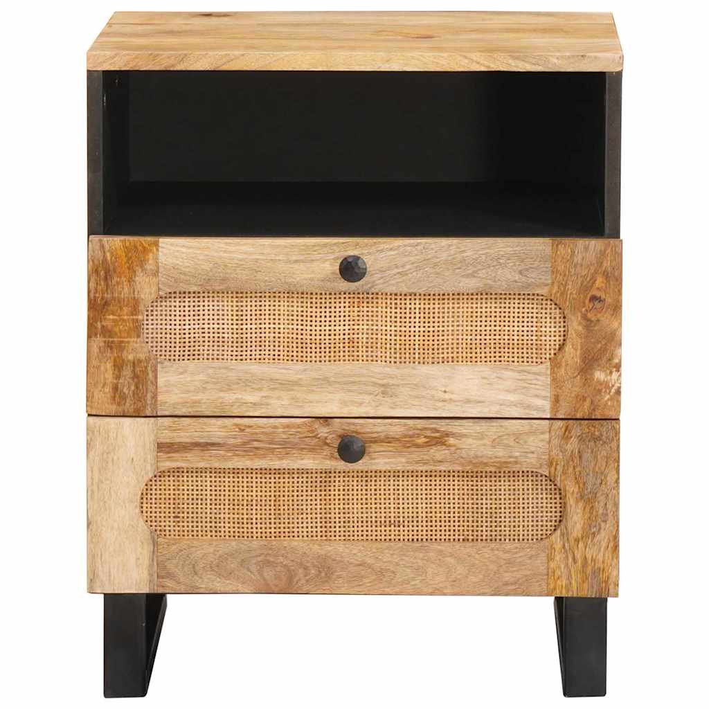 Nachttisch Natur 50 x 33 x 62 cm Massivholz Mango