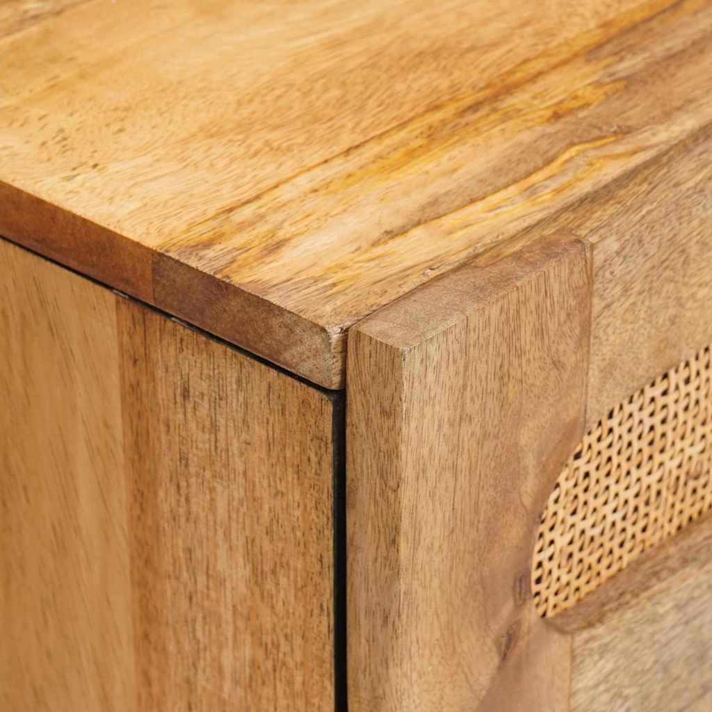 Nachttisch Natur 50 x 33 x 60 cm Massivholz Mango