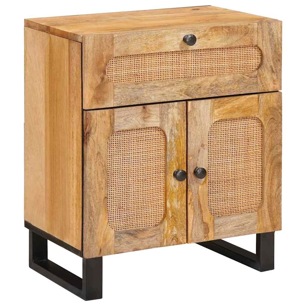 Nachttisch Natur 50 x 33 x 60 cm Massivholz Mango