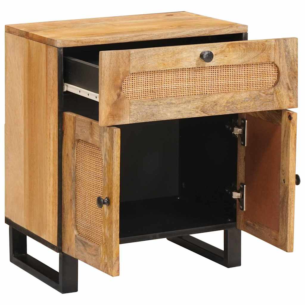 Nachttisch Natur 50 x 33 x 60 cm Massivholz Mango
