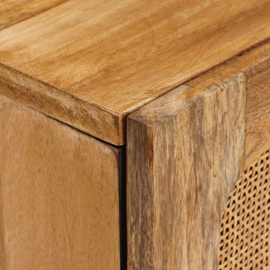 TV-Schränk mit Speicher Braun 105 x 33 x 46 cm Massivholz Mango
