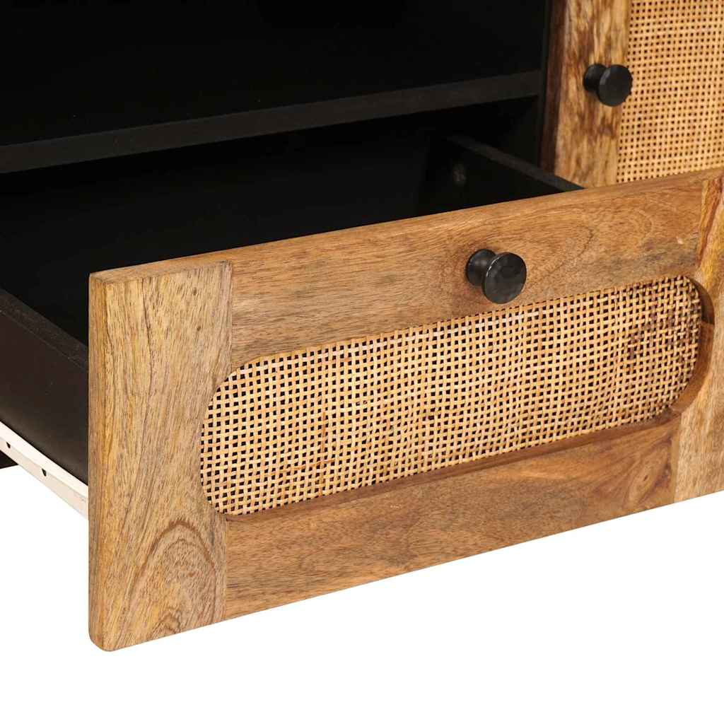 TV-Schränk mit Speicher Braun 105 x 33 x 46 cm Massivholz Mango