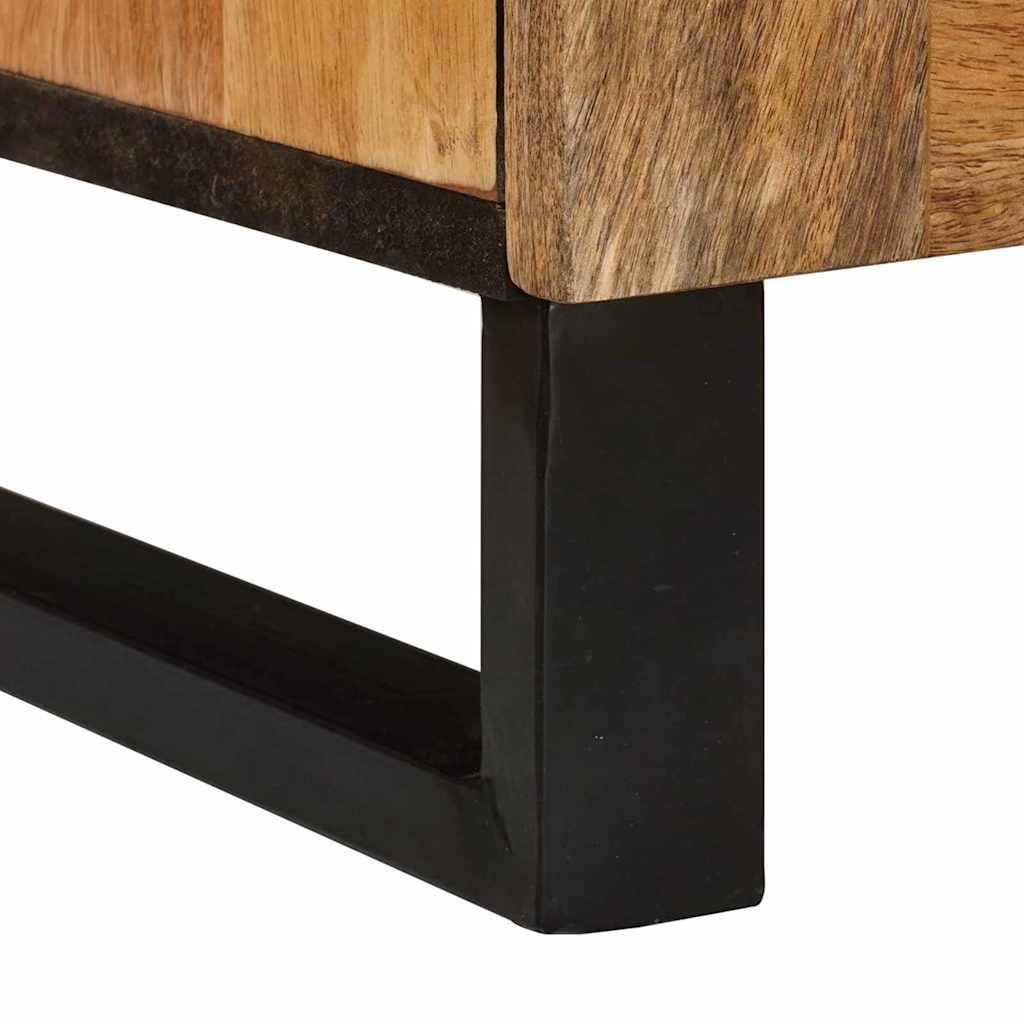 TV-Schränk mit Speicher Braun 105 x 33 x 46 cm Massivholz Mango