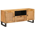 TV-Schränk mit Speicher Braun 105 x 33 x 46 cm Massivholz Mango