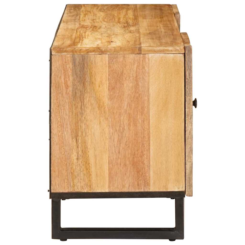 TV-Schränk mit Speicher Braun 105 x 33 x 46 cm Massivholz Mango