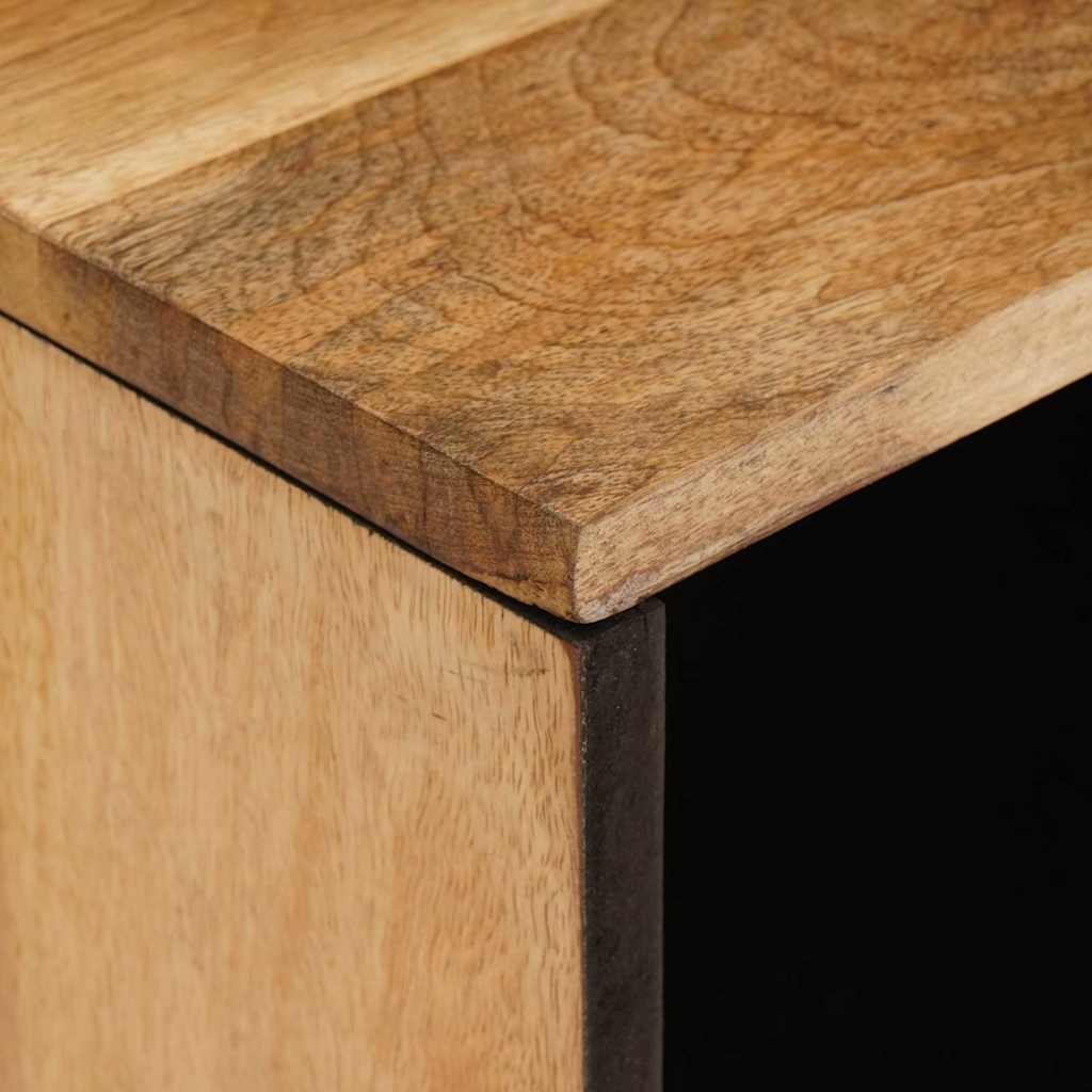 TV-Schränk mit Speicher Braun 80 x 33 x 46 cm Massivholz Mango