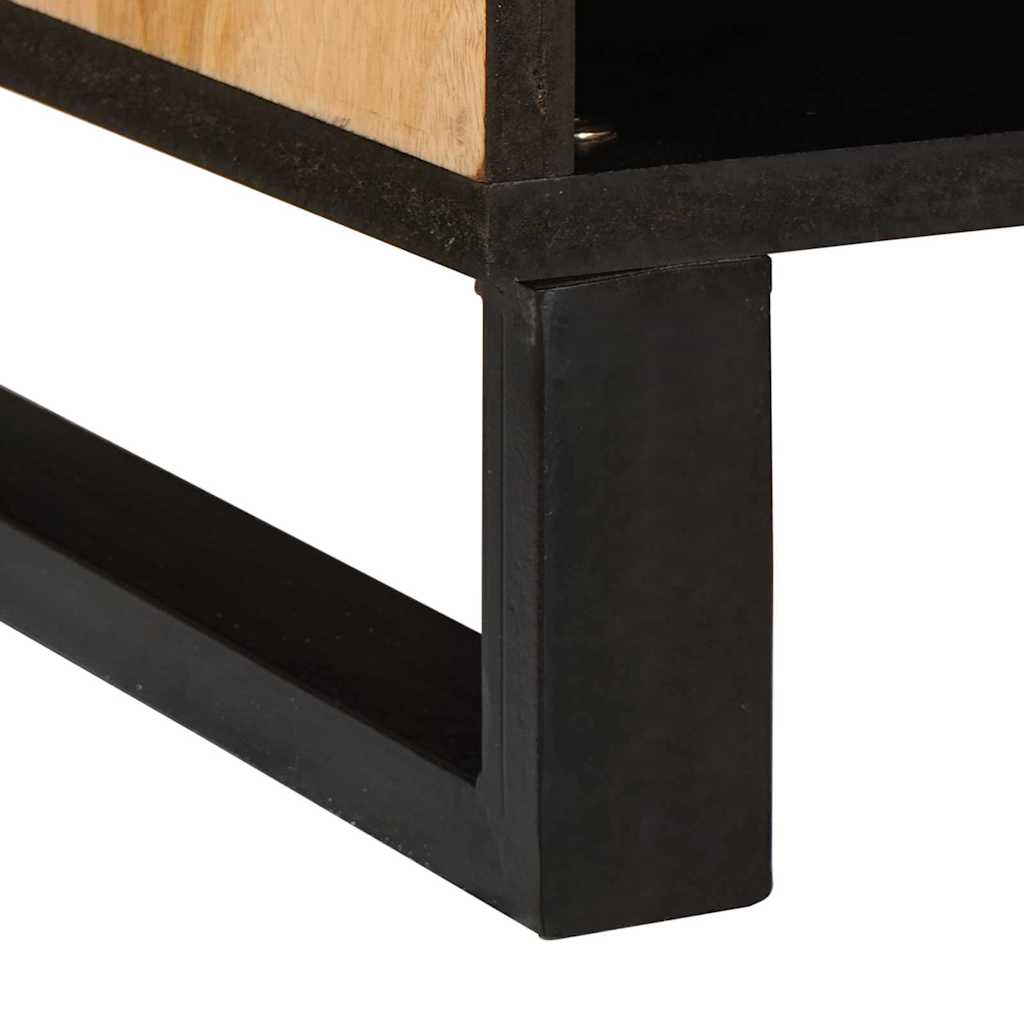 TV-Schränk mit Speicher Braun 80 x 33 x 46 cm Massivholz Mango