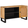 TV-Schränk mit Speicher Braun 80 x 33 x 46 cm Massivholz Mango