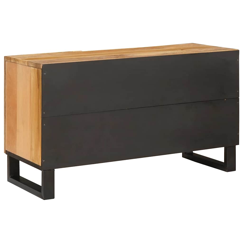 TV-Schränk mit Speicher Braun 80 x 33 x 46 cm Massivholz Mango
