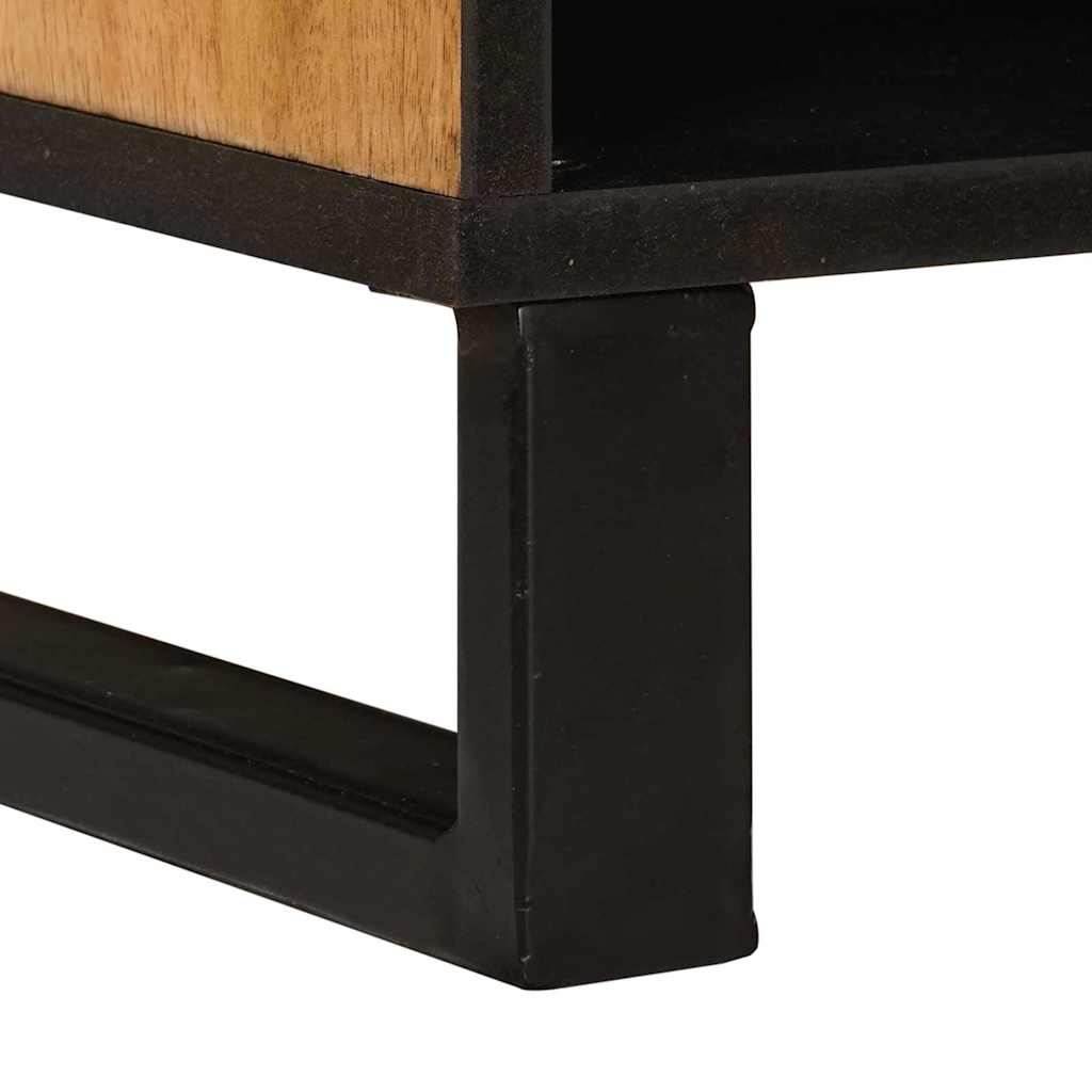 TV-Schränk mit Regal Braun 100 x 33 x 46 cm Massivholz Mango