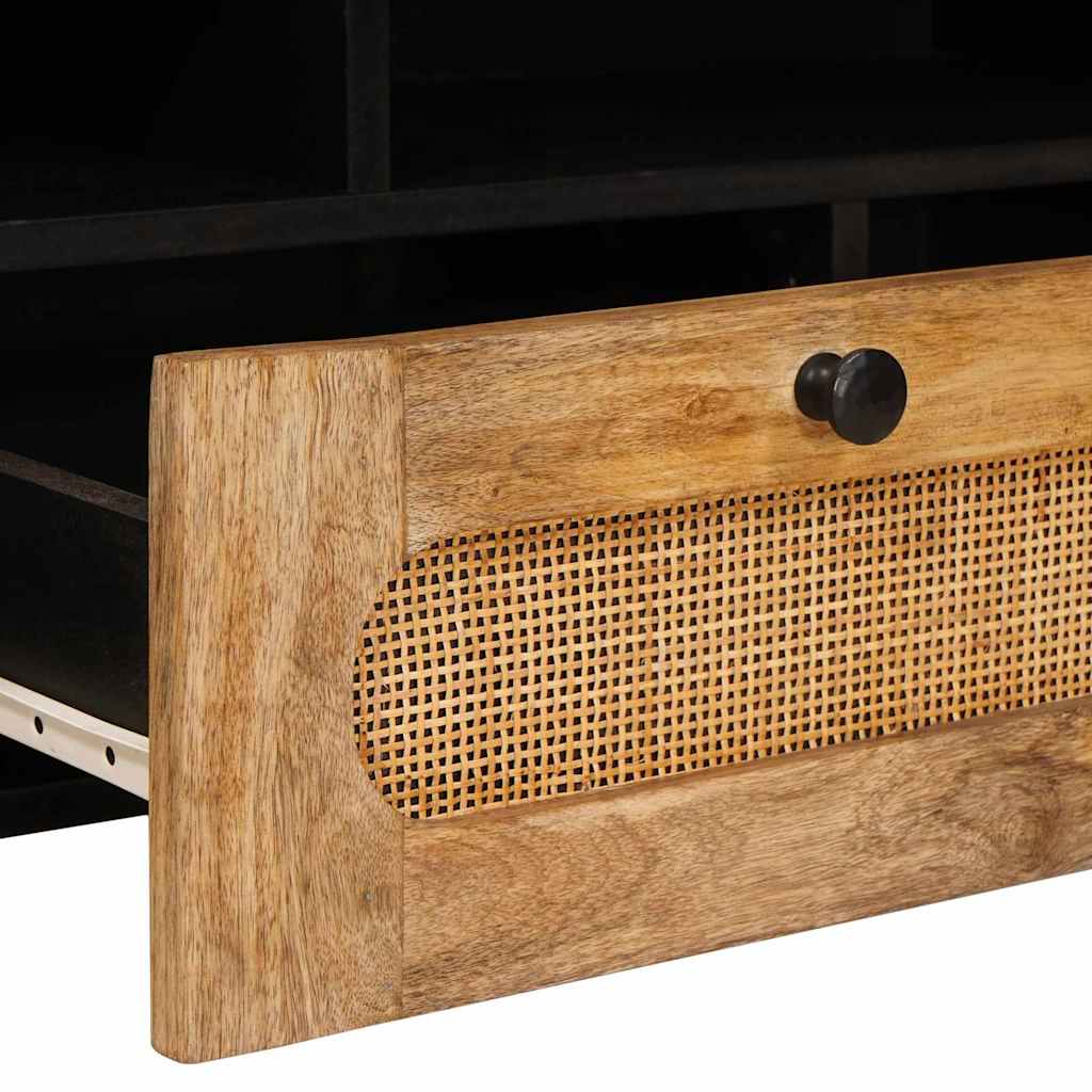 TV-Schränk mit Regal Braun 100 x 33 x 46 cm Massivholz Mango