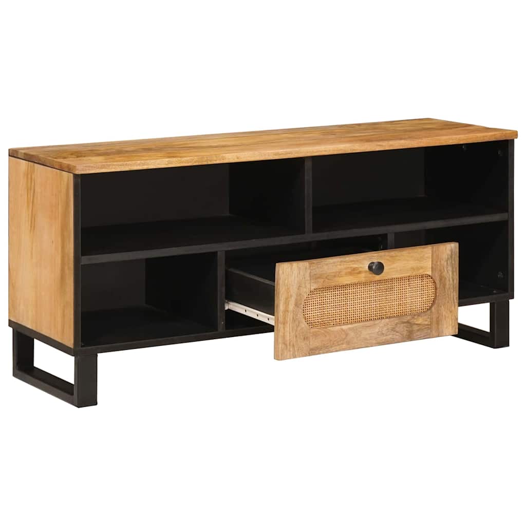 TV-Schränk mit Regal Braun 100 x 33 x 46 cm Massivholz Mango