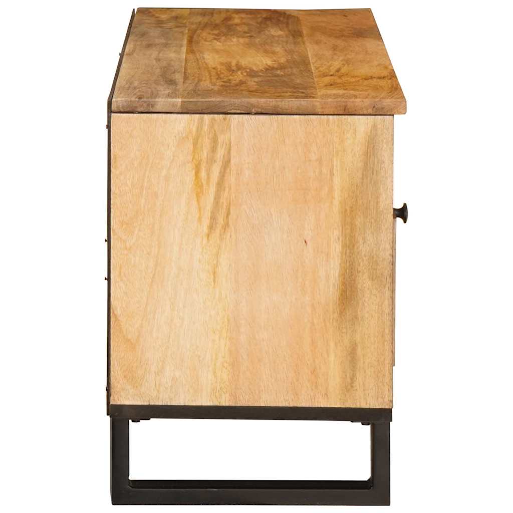 TV-Schränk mit Regal Braun 100 x 33 x 46 cm Massivholz Mango