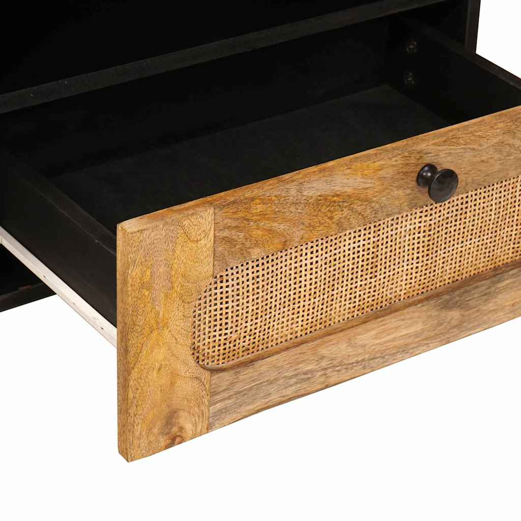 TV-Schränk mit Regal Braun 80 x 33 x 46 cm Massivholz Mango