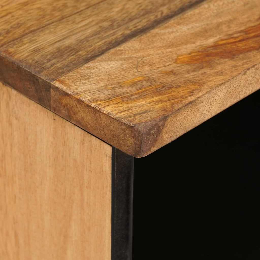 TV-Schränk mit Regal Braun 80 x 33 x 46 cm Massivholz Mango