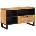 TV-Schränk mit Regal Braun 80 x 33 x 46 cm Massivholz Mango
