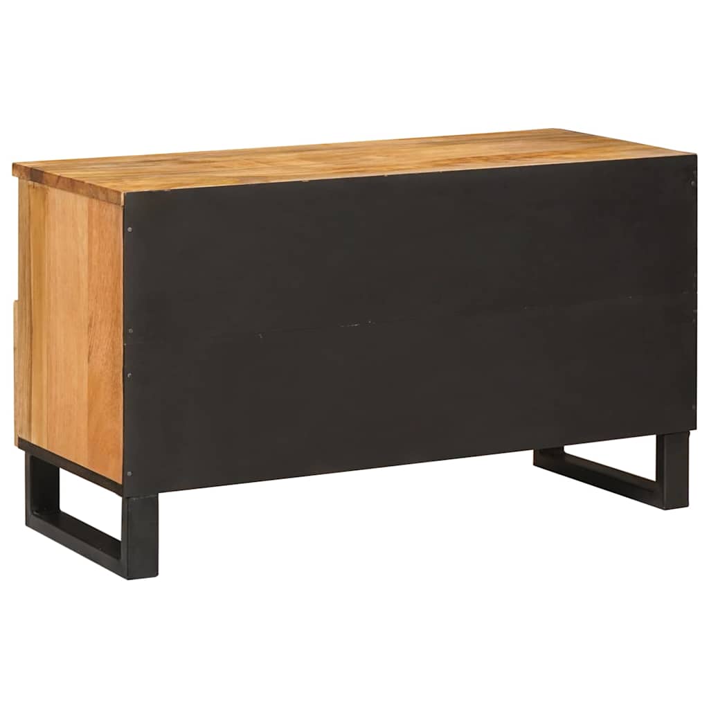 TV-Schränk mit Regal Braun 80 x 33 x 46 cm Massivholz Mango