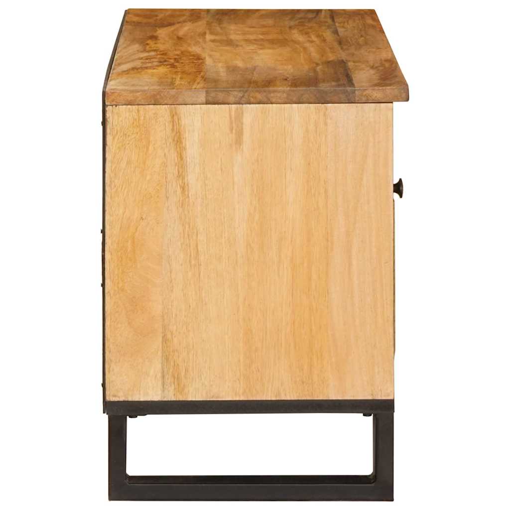TV-Schränk mit Regal Braun 80 x 33 x 46 cm Massivholz Mango