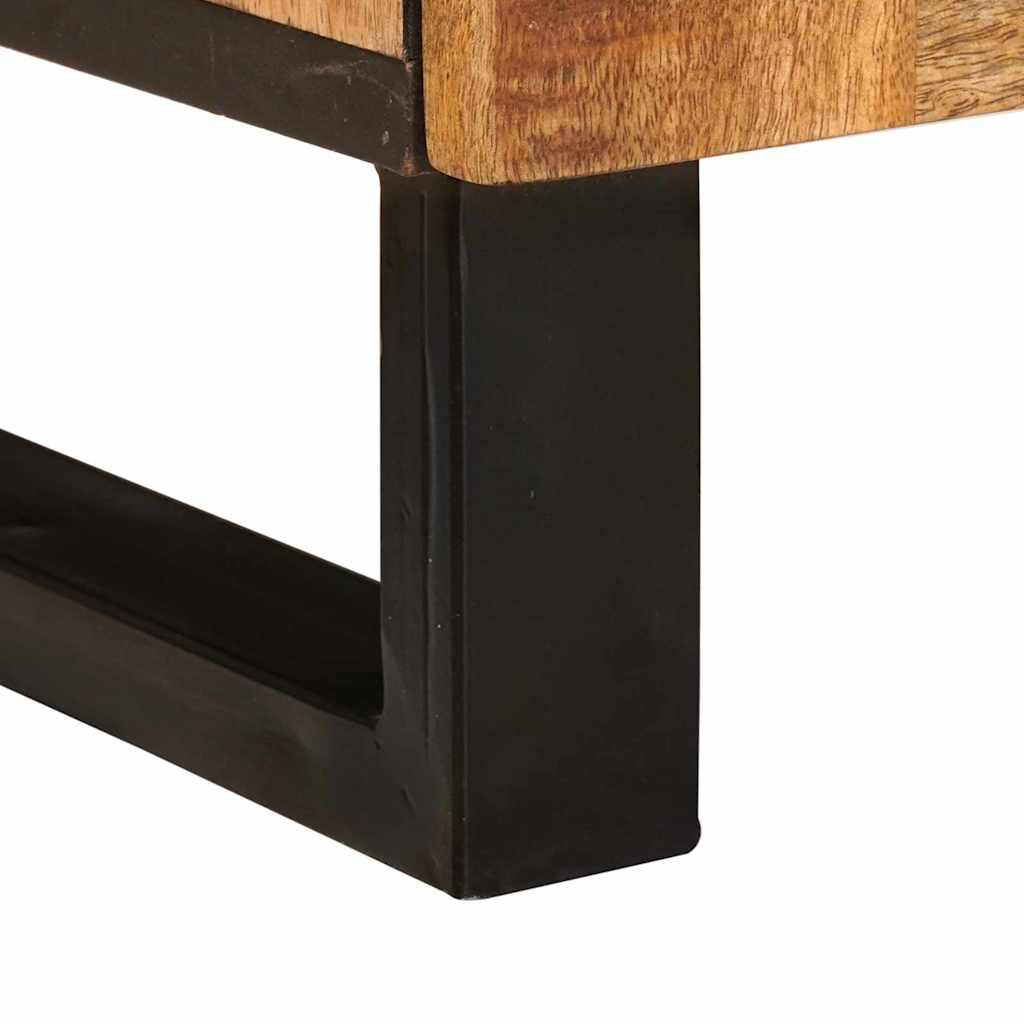 TV-Schränk mit Regal Braun 100 x 33 x 46 cm Massivholz Mango