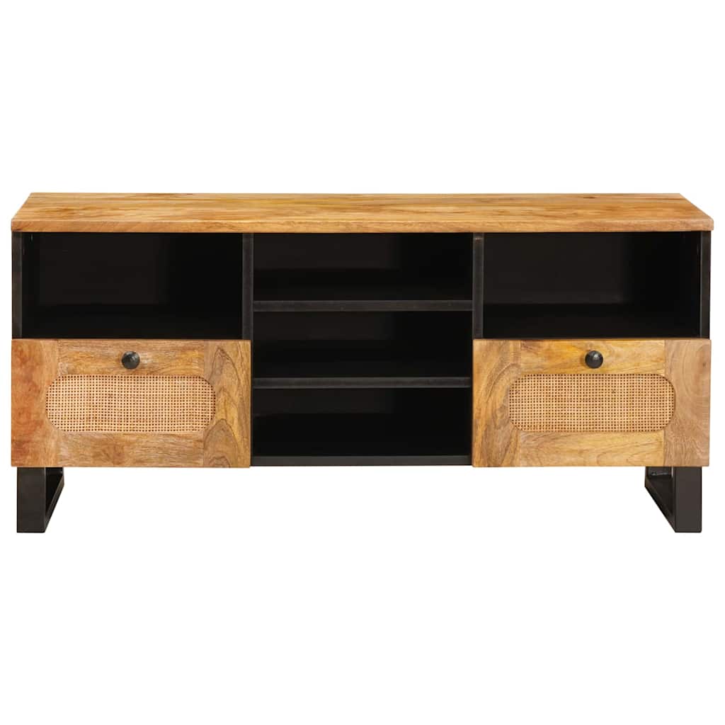 TV-Schränk mit Regal Braun 100 x 33 x 46 cm Massivholz Mango