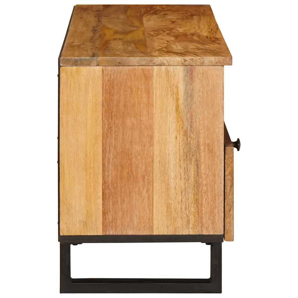 TV-Schränk mit Regal Braun 100 x 33 x 46 cm Massivholz Mango