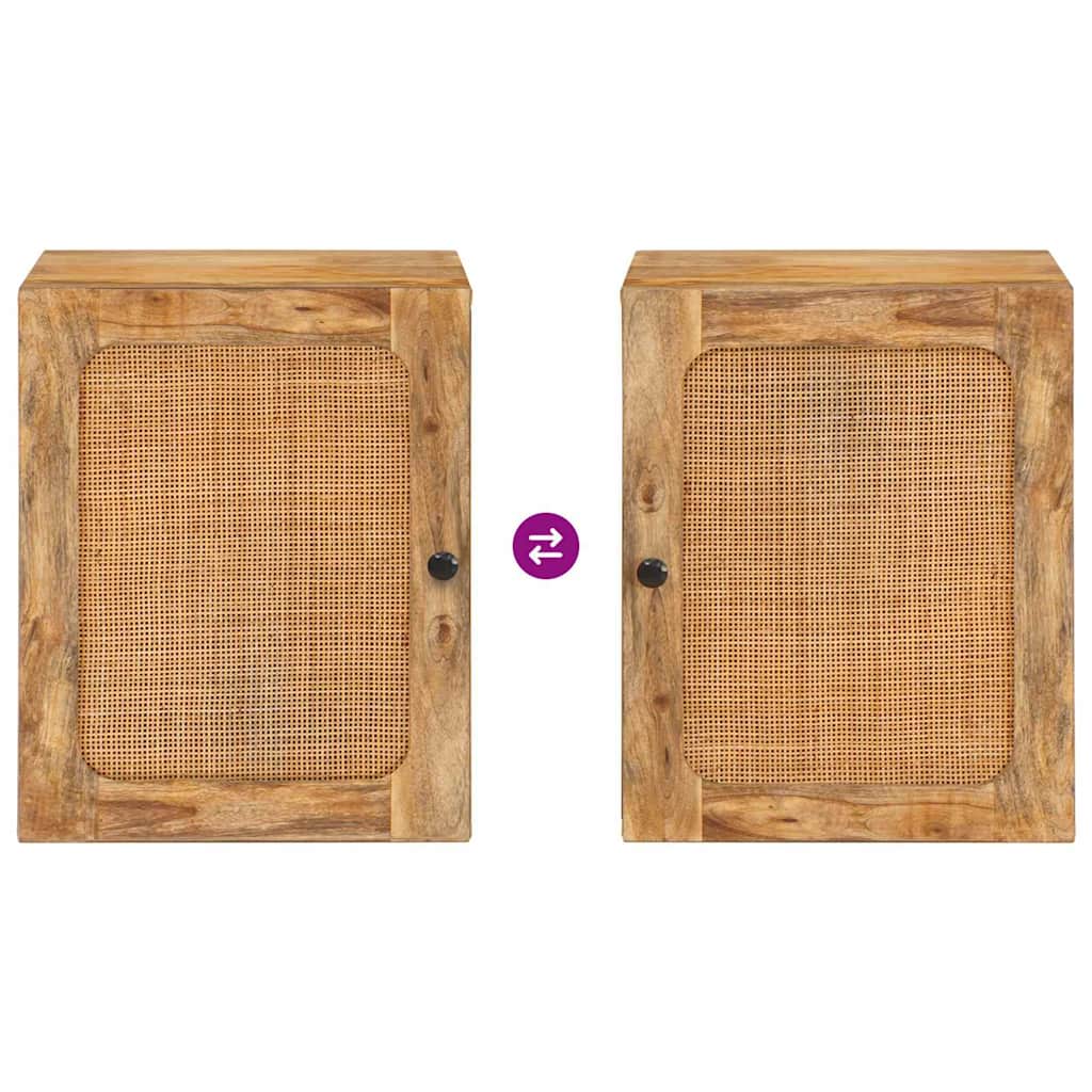 Badezimmer Hängeschrank Braun 38 x 33 x 48 cm Massivholz Mango