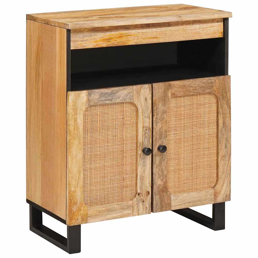 Sideboard mit Speicher Braun 60 x 33 x 75 cm Massivholz Mango