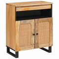 Sideboard mit Speicher Braun 60 x 33 x 75 cm Massivholz Mango