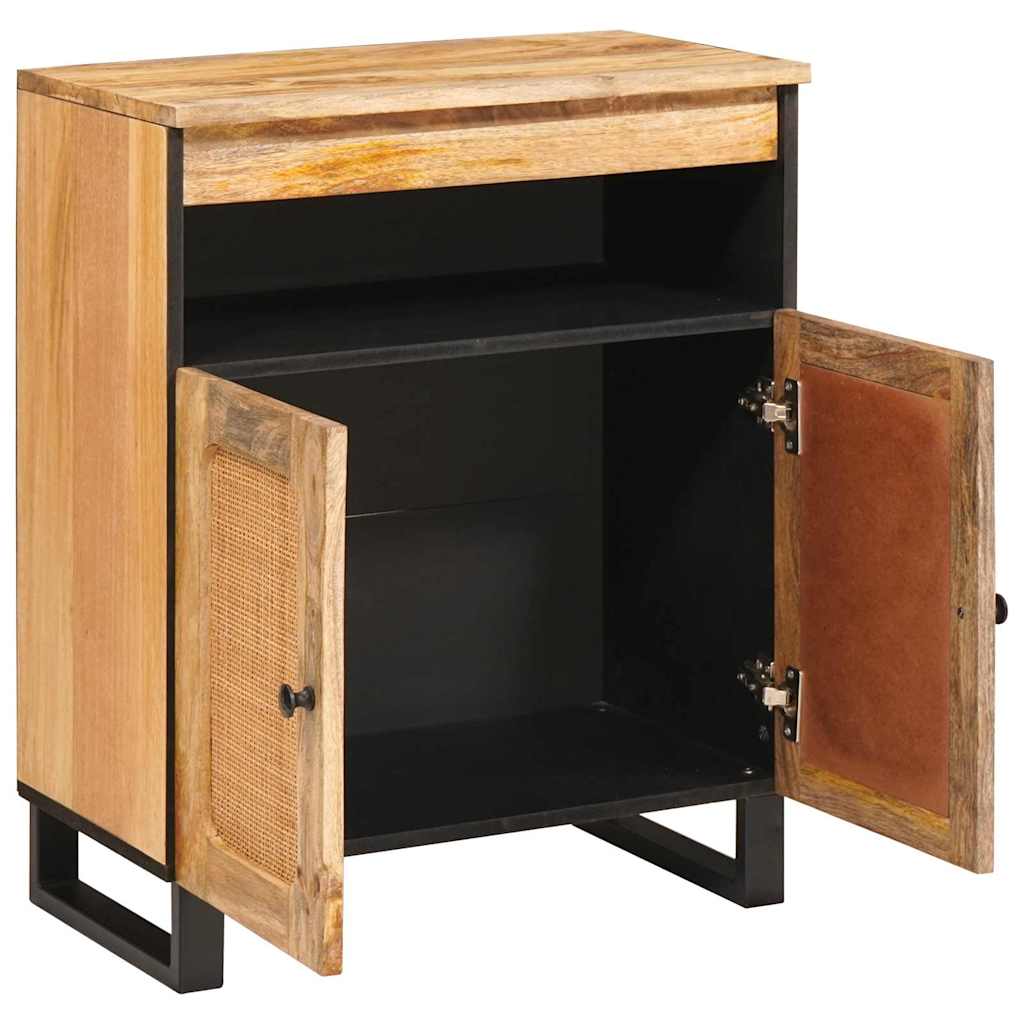 Sideboard mit Speicher Braun 60 x 33 x 75 cm Massivholz Mango