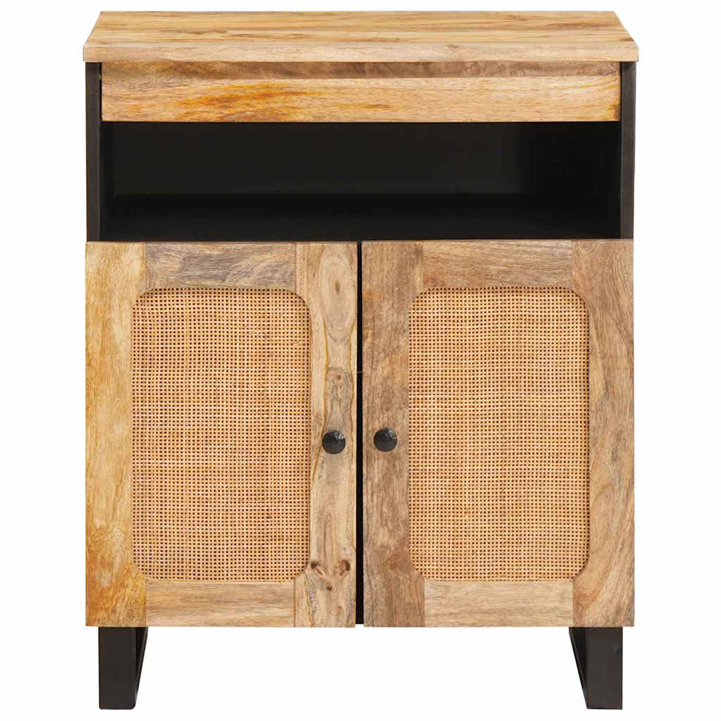 Sideboard mit Speicher Braun 60 x 33 x 75 cm Massivholz Mango