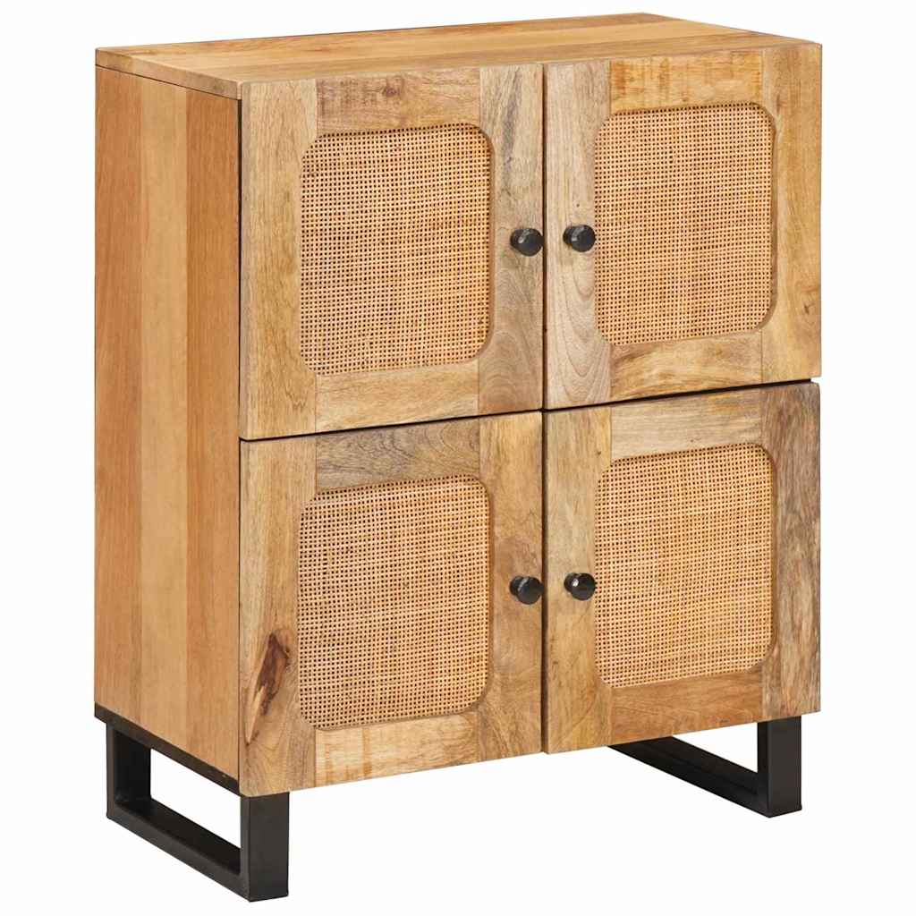 Sideboard mit Speicher Braun 60 x 33 x 75 cm Massivholz Mango