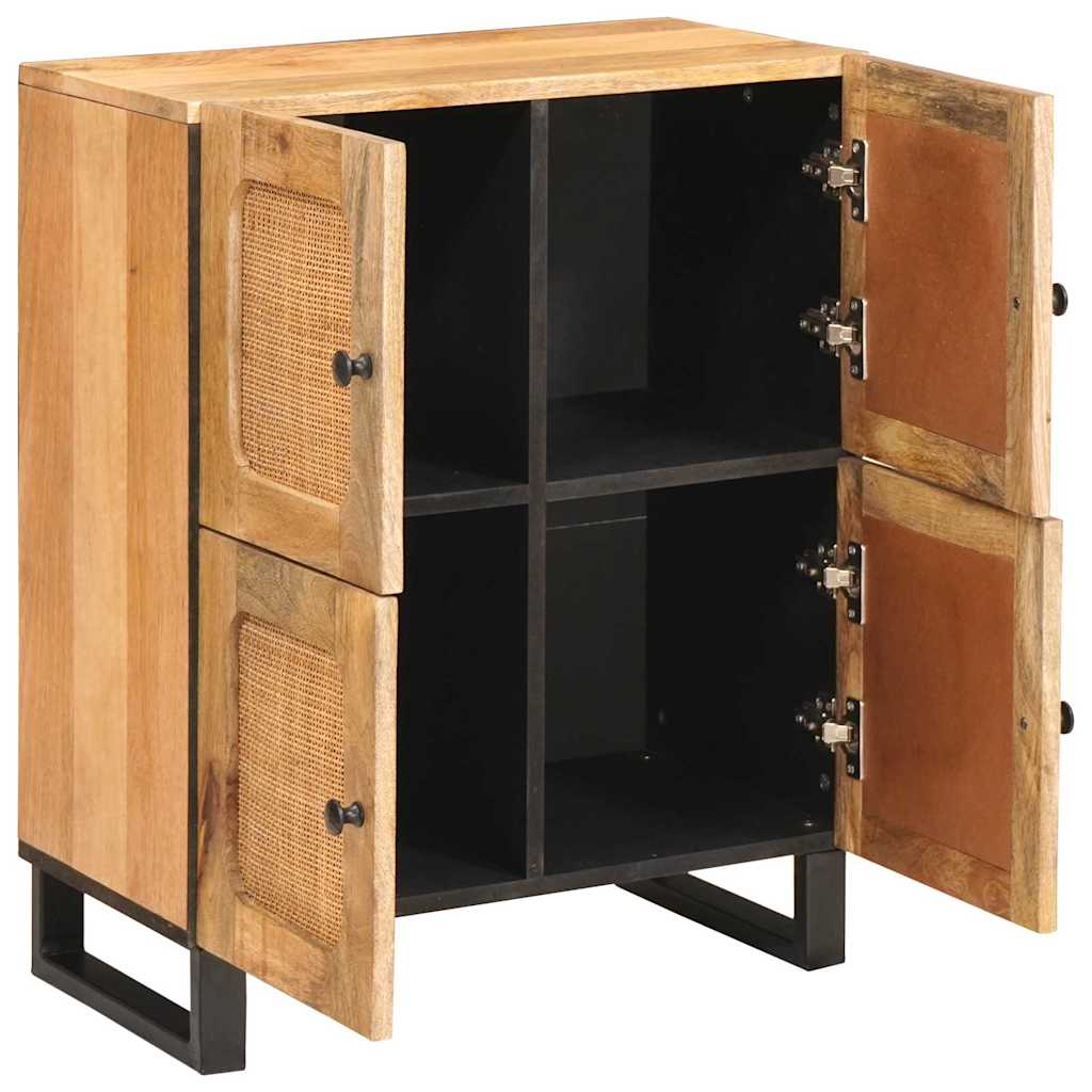 Sideboard mit Speicher Braun 60 x 33 x 75 cm Massivholz Mango