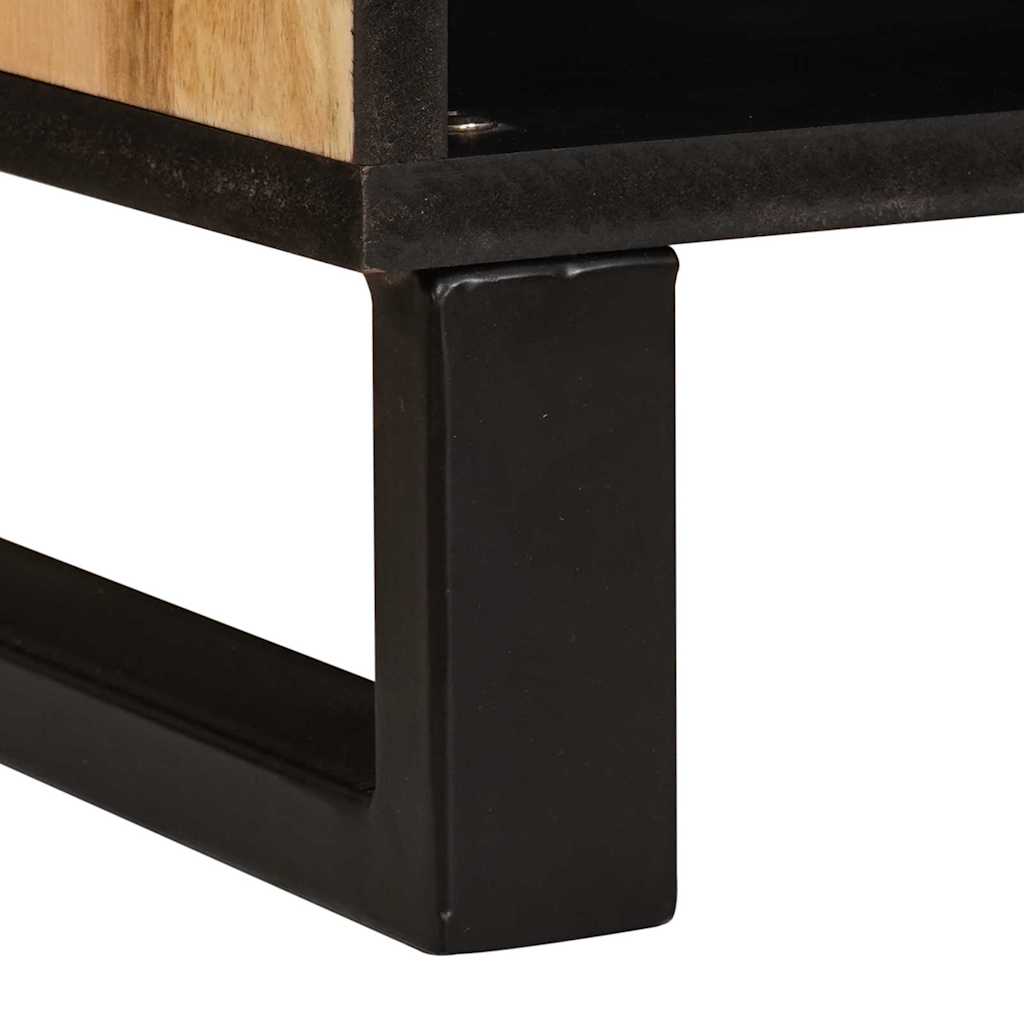 Sideboard mit Speicher Braun 80 x 33 x 75 cm Massivholz Mango