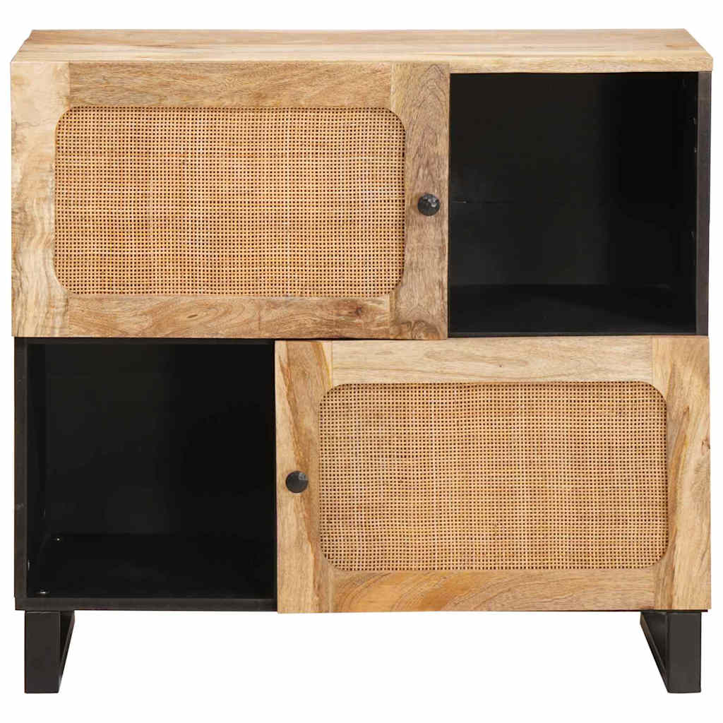 Sideboard mit Speicher Braun 80 x 33 x 75 cm Massivholz Mango