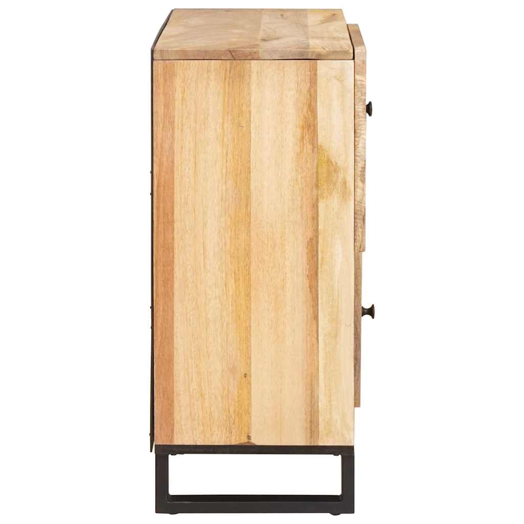 Sideboard mit Speicher Braun 80 x 33 x 75 cm Massivholz Mango