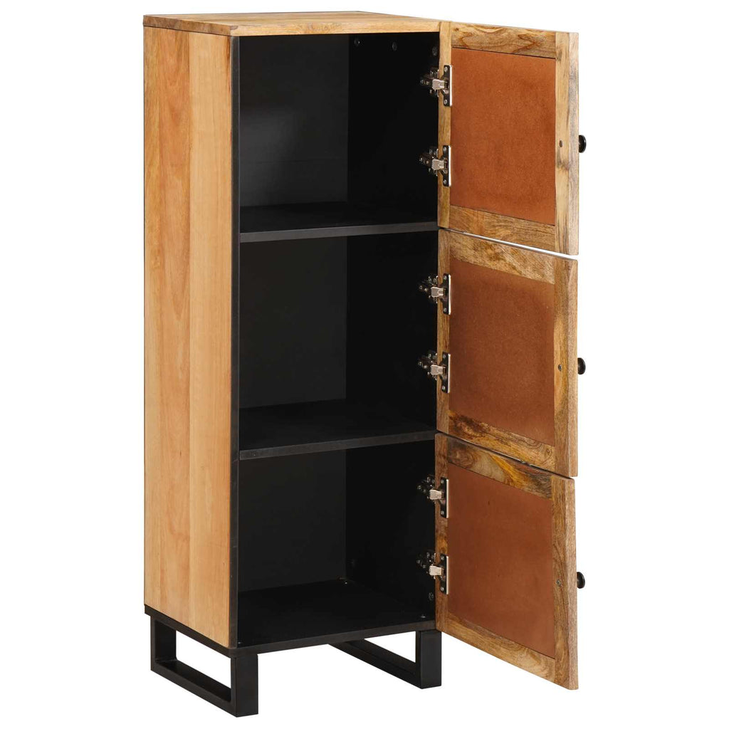 Highboard mit Speicher Braun 90 x 33 x 75 cm Massivholz Mango