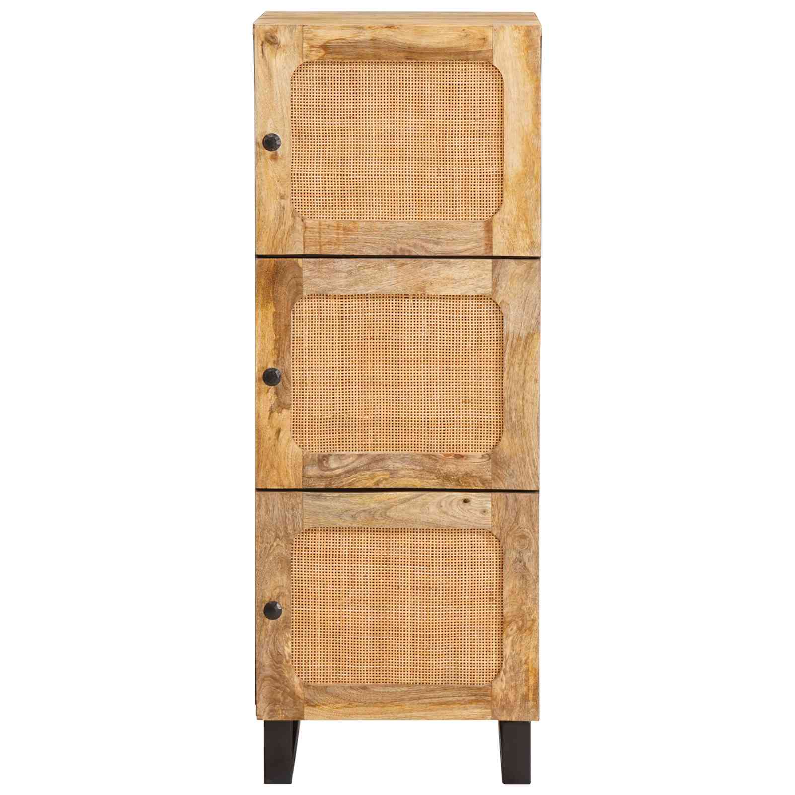 Highboard mit Speicher Braun 90 x 33 x 75 cm Massivholz Mango