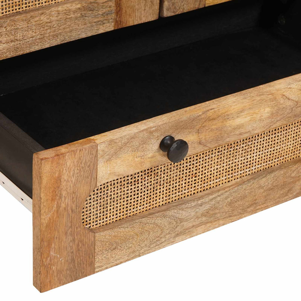 Highboard mit Speicher Braun 40 x 33 x 110 cm Massivholz Mango