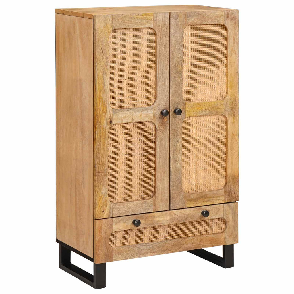 Highboard mit Speicher Braun 40 x 33 x 110 cm Massivholz Mango