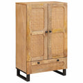 Highboard mit Speicher Braun 40 x 33 x 110 cm Massivholz Mango