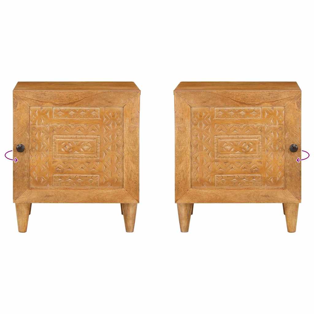 Nachttisch Hellbraun 80 x 50 x 40 cm Holzwerkstoff