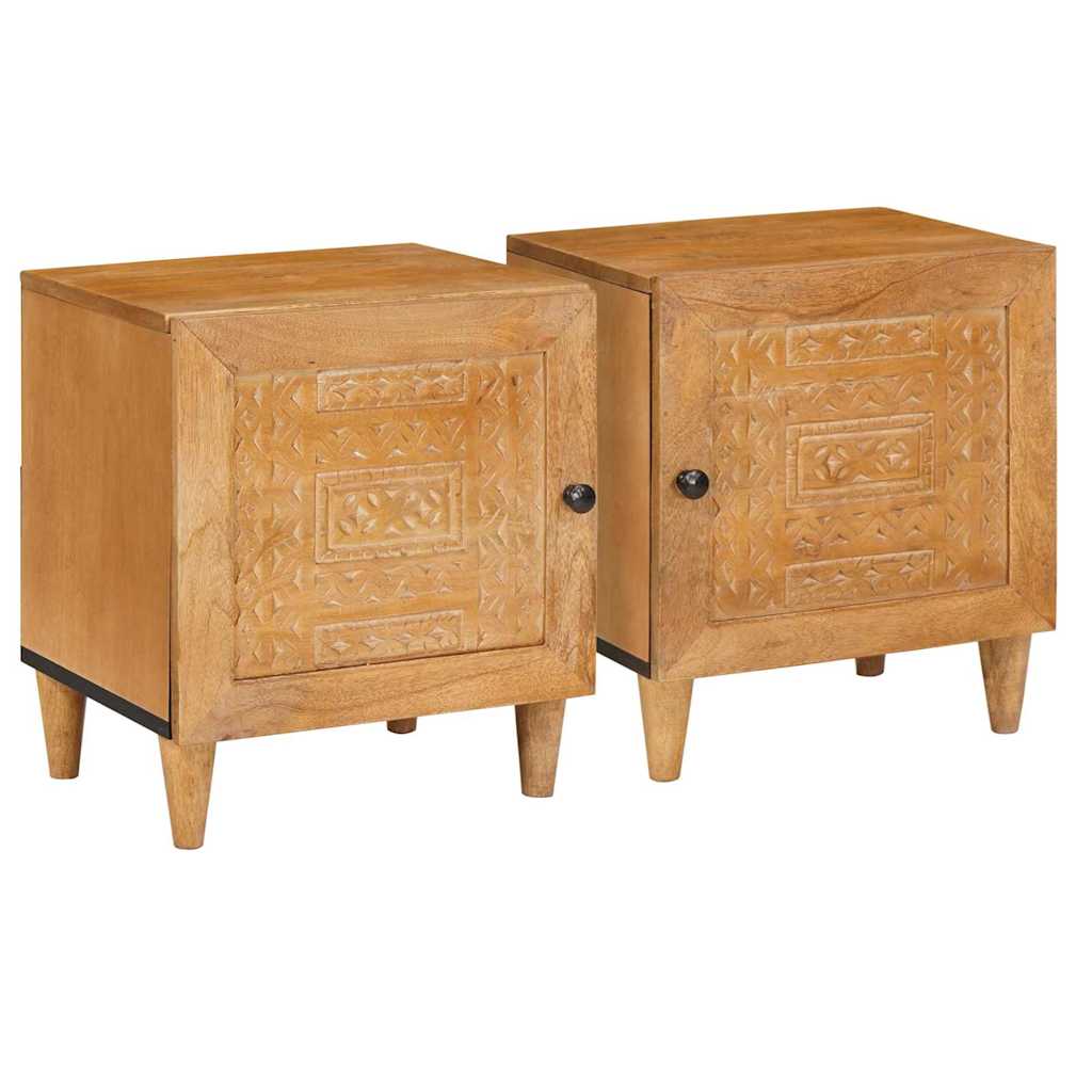 Nachttisch 2 pcs Hellbraun 80 x 50 x 40 cm Holzwerkstoff