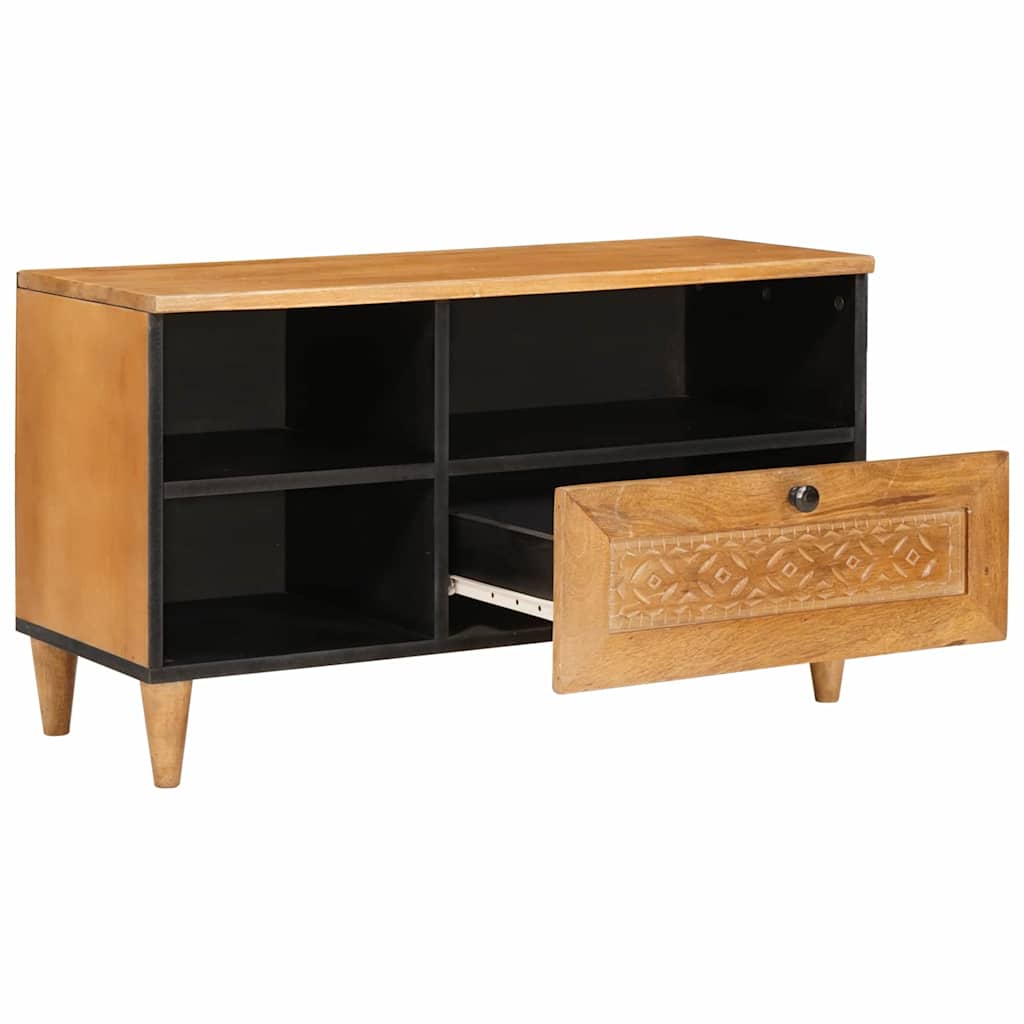 TV-Schränk mit Schubladen 80 x 33 x 46 cm Massivholz Mango