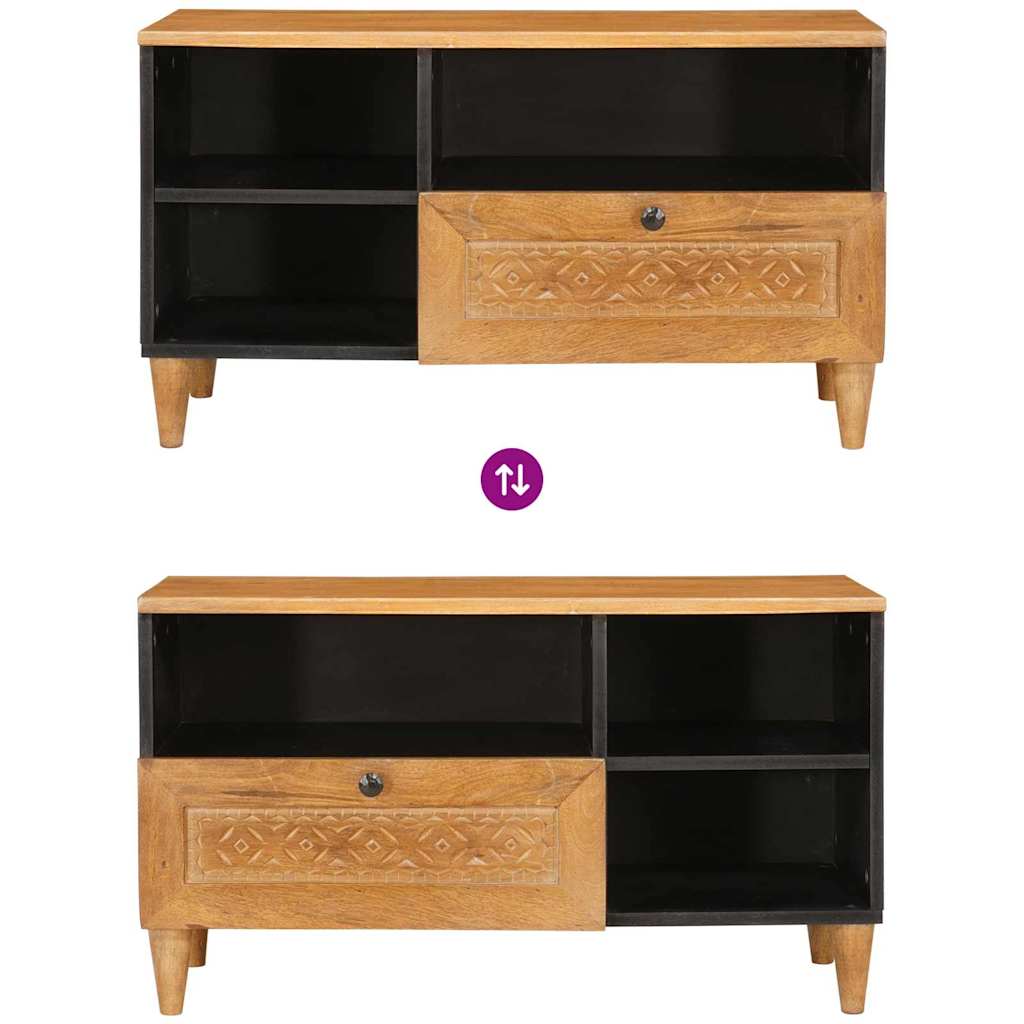 TV-Schränk mit Schubladen 80 x 33 x 46 cm Massivholz Mango