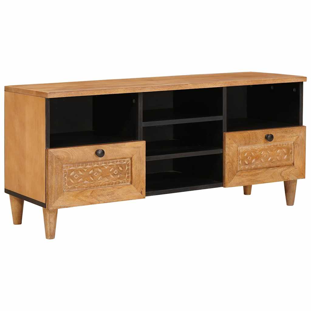 TV-Schränk mit Schubladen 100 x 33 x 46 cm Massivholz Mango