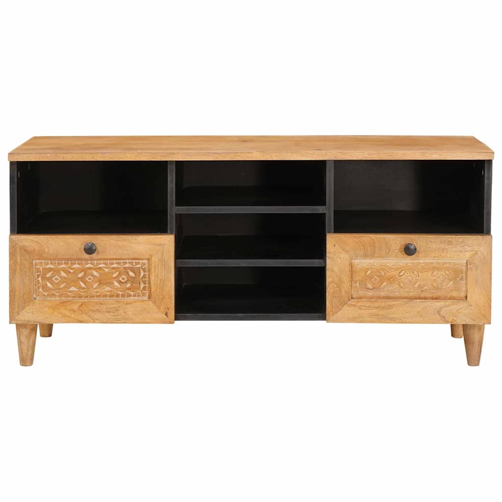 TV-Schränk mit Schubladen 100 x 33 x 46 cm Massivholz Mango
