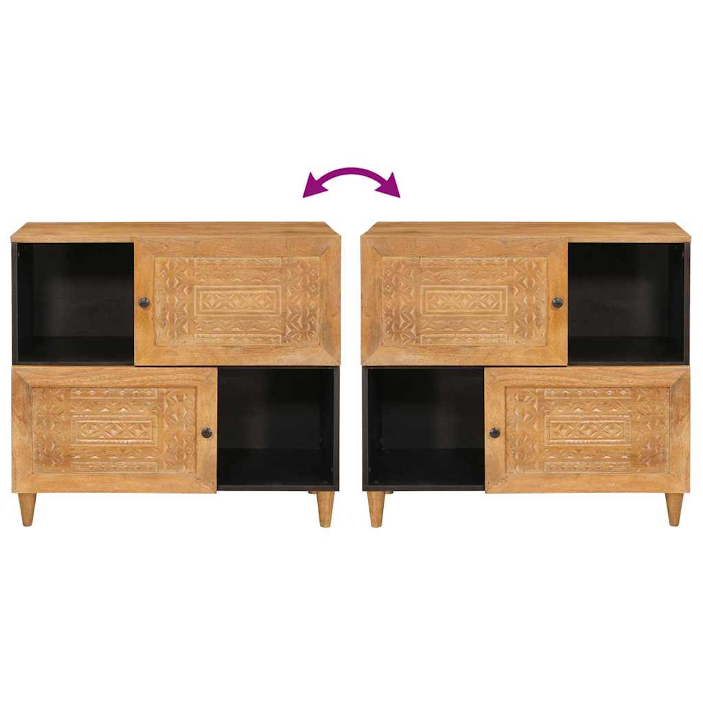 Sideboard 80 x 33 x 75 cm Massivholz Mango