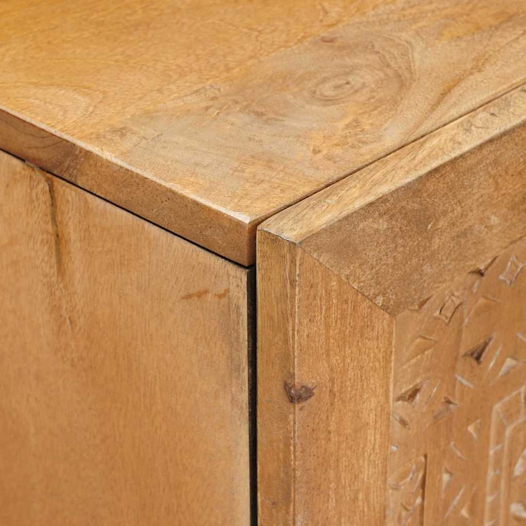 Hochboard Hellbraun 60 x 33 x 100 cm massives Mangoholz
