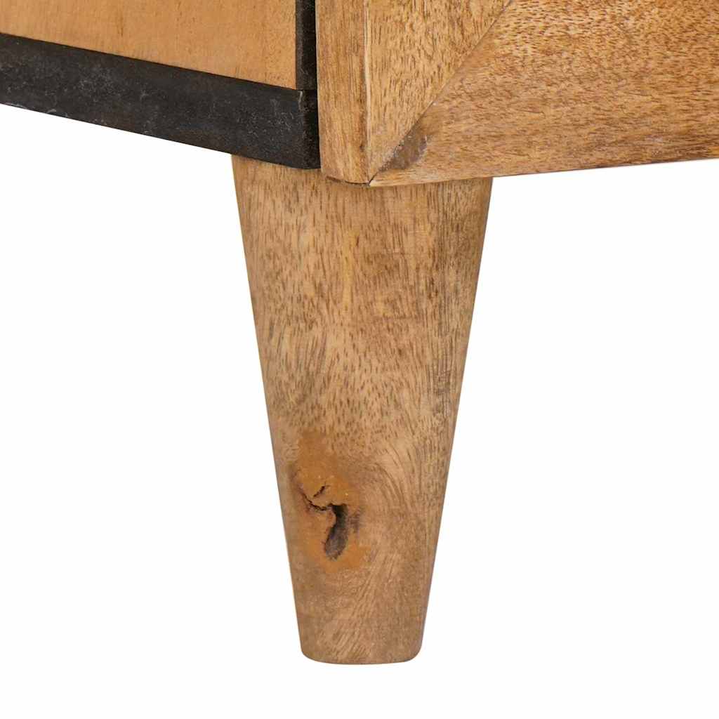 Hochboard Hellbraun 60 x 33 x 100 cm massives Mangoholz
