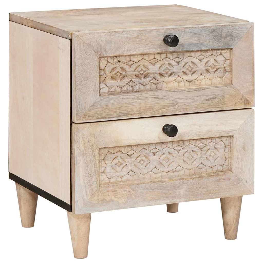 Nachttisch 2 pcs Weiß 40 x 33 x 46 cm Holzwerkstoff
